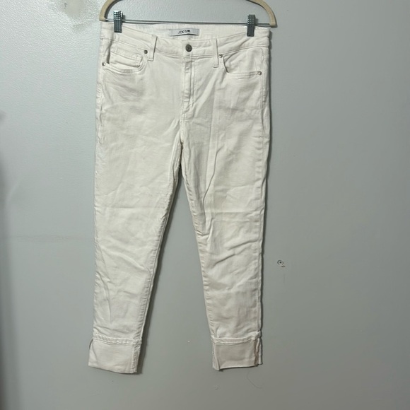 Joe's Jeans Clean Cuffed Cropped Jeans Mid Rise in White Size 31 - Picture 2 of 6